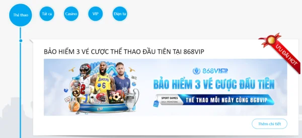 Sức hút của sảnh thể thao nhà cái 868H