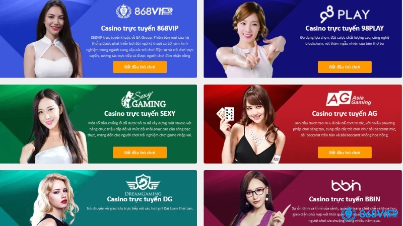 Live Casino là một trong những trải nghiệm đáng chú ý nhất tại 868H