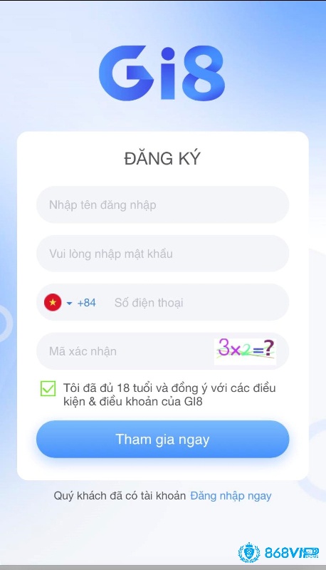 Điền thông tin đăng ký vào Form web cược cung cấp