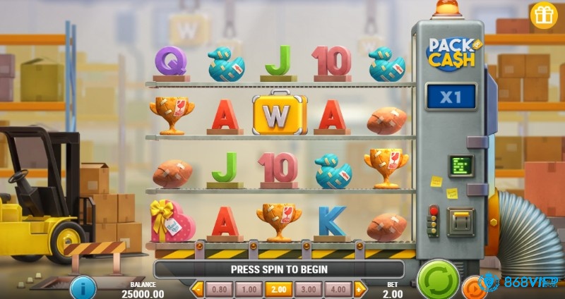 Game slot Pack & Cash là một game slot 5 cuộn, 4 hàng với cơ chế 1024 Ways to Win