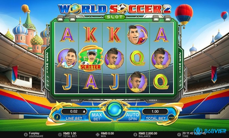 Game slot World Soccer 2 mang chủ đề bóng đá thú vị