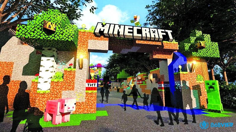 Tự do khám phá và sáng tạo trong thế giới mở rộng lớn của Minecraft với vô số công trình độc đáo