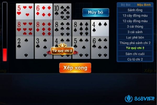Tứ quý chi 2 trong bài binh xập xám