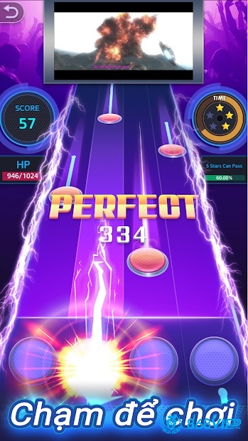 Game Tap Tap Music có lối chơi đơn giản nhưng đòi hỏi phản xạ nhanh của người chơi