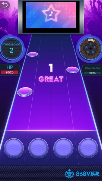 Nhiệm vụ chính của bạn là hoàn thành các bản nhạc trong game