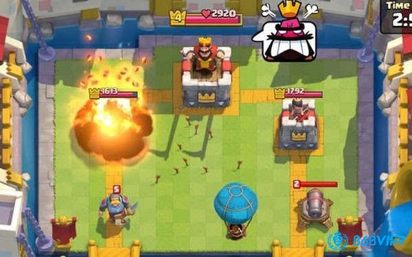 Đồ họa của Clash Royale mang màu sắc tươi sáng