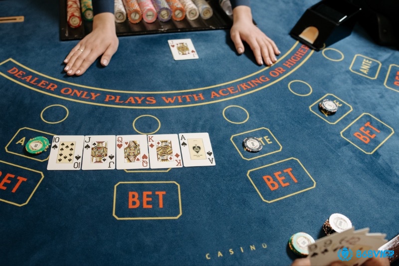 Quy trình chơi cược baccarat gồm các bước: Đặt cược, chia bài, tính điểm, rút bài và xác định kết quả thắng/thua