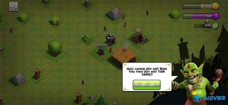 Cốt truyện của Clash of Clans là hành trình chiến đấu của một ngôi làng nhỏ bé trước kẻ thù