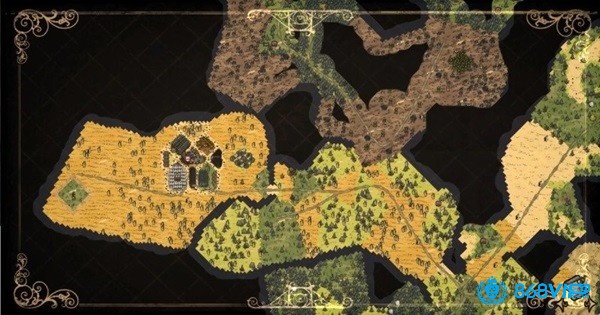 Bản đồ trong Don't Starve Together gồm nhiều kiểu địa hình khác nhau