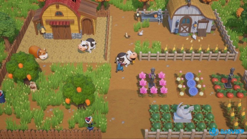 Sự kết hợp giữa nông trại truyền thống và yếu tố sinh tồn, chiến đấu trong game nông trại hay.
