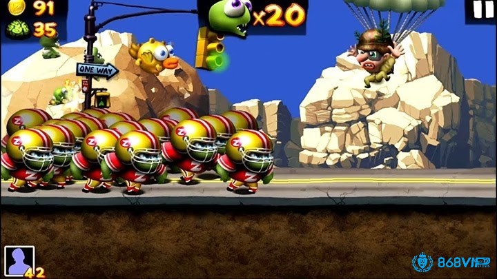 Game Zombie Tsunami có lối chơi đơn giản theo phong cách endless runner